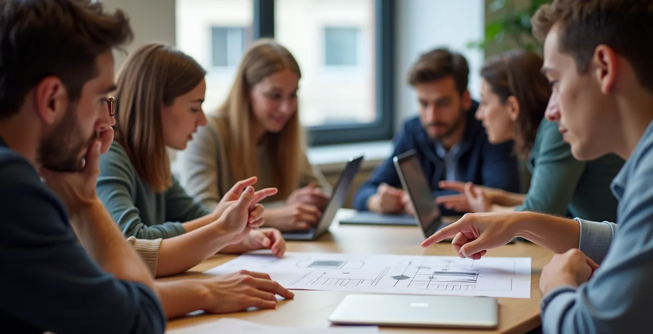 Workshop di programmazione con studenti universitari italiani in un'aula moderna