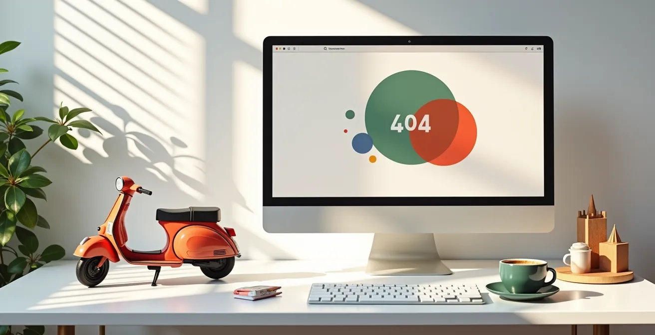 Pagina web creativa con elementi della cultura italiana trasformati in design accogliente