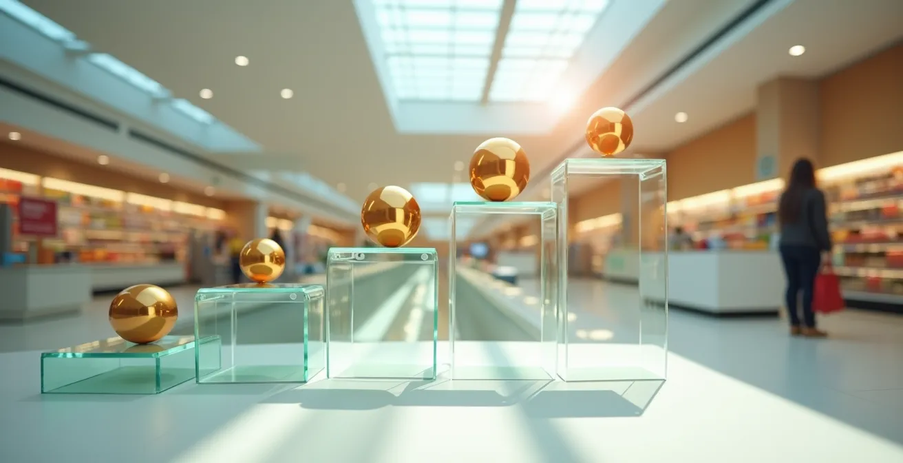 Interfaccia gamificata per soglie di spesa con barra di progressione e rewards visivi